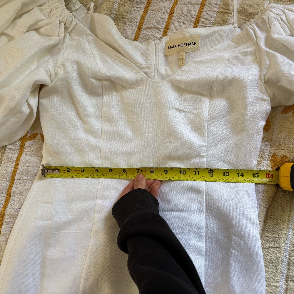 Mara Hoffman Namari Linen Puff Sleeve Dress Size 4 - Picture 3 of 6